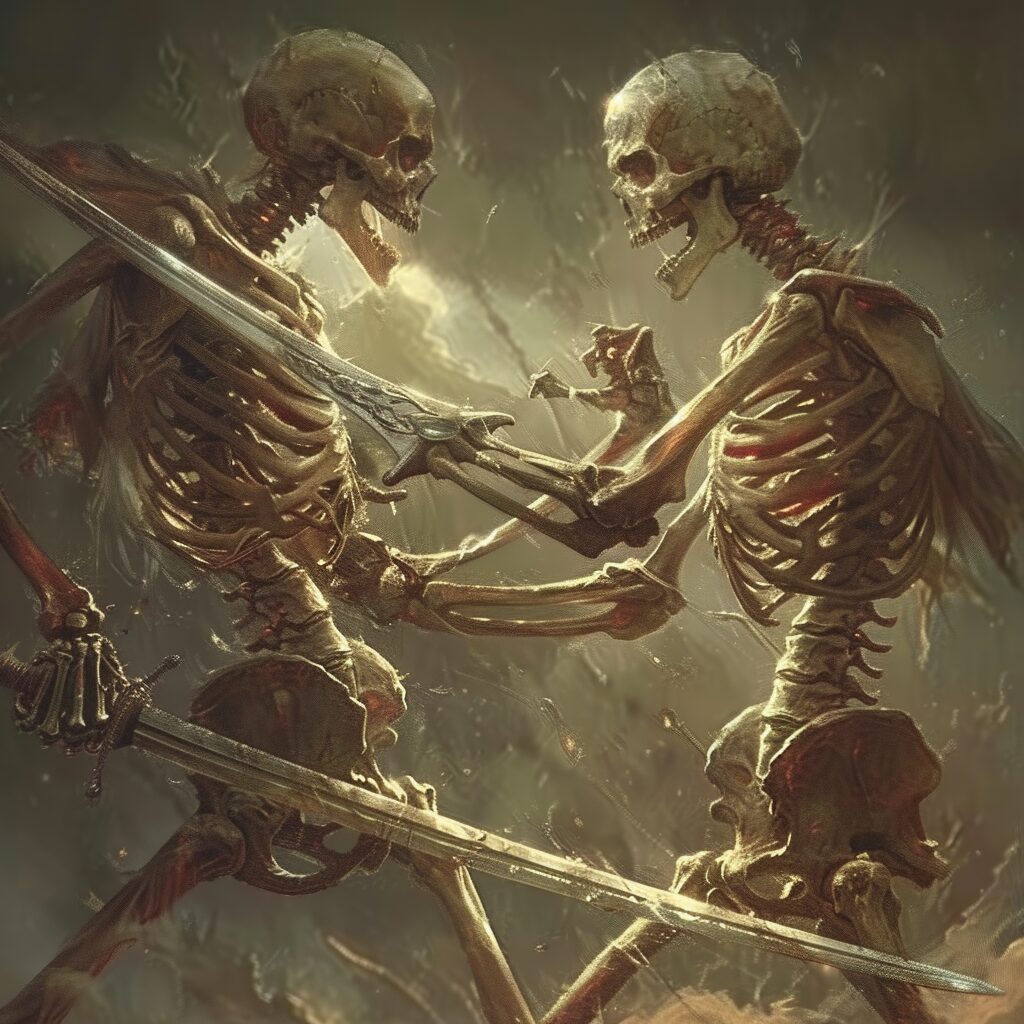 骸骨たちの決闘 － duel of skeletons － | InfinityAI